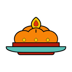 bread on altar plate icon 