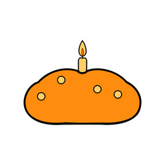 pan de muerto bread vector icon             