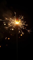 Glistening sparklers illuminate the festive atmosphere, casting a warm, celebratory glow for a special holiday occasion ,special occasion ,party ,blurry