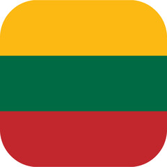 Lithuania Flag Rounded Square Icon