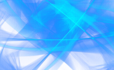 Abstract blue light streaks and swirls energy pattern isolated on transparent background