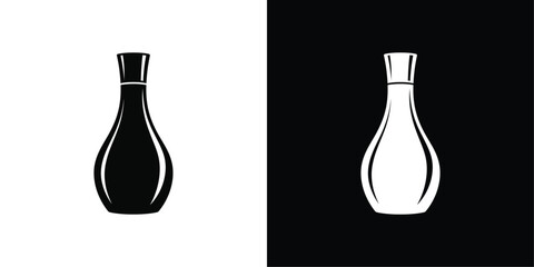 Minimal Decorative Vase Vector, Elegant Black and White Pot Illustration Symbolizing Simplicity, Culture, and Spiritual Balance