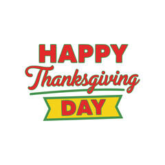 Thanksgiving day vector logo design template