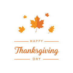 Thanksgiving day vector logo design template
