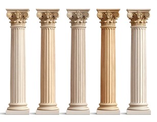 Fototapeta premium Classic Columns in Various Shades.