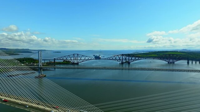 Forth Bridge over the Firth of Forth in Scotland