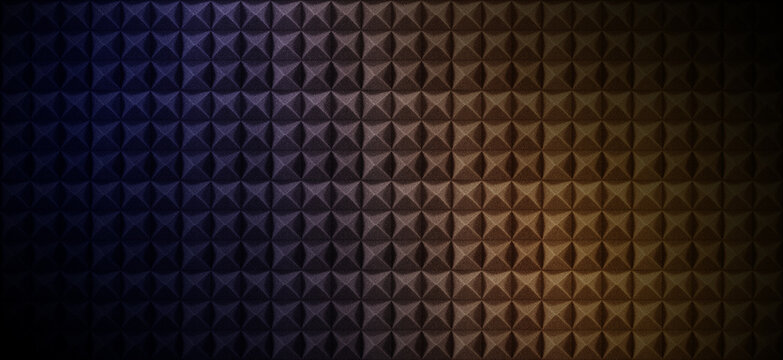 Recording studio acoustic foam background
