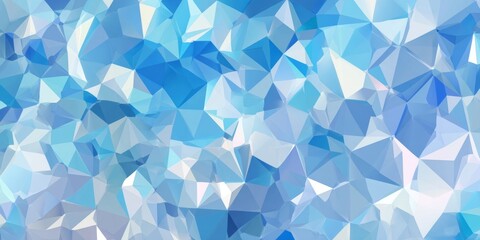 Fototapeta premium Abstract Geometric Background Featuring a Dynamic Mosaic of Blue and White Triangles, Modern Conceptual Illustration with Elegant Aesthetic.