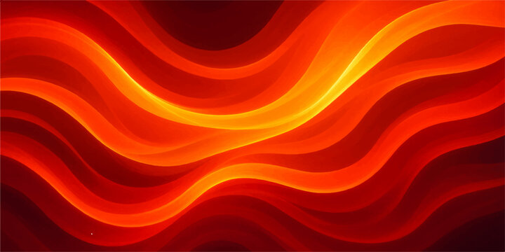 Abstract orange and red flowing wave pattern with glowing fire energy for a vibrant background design