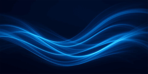 Fototapeta premium Abstract blue wave motion with light and dark lines texture for a digital art wallpaper design pattern