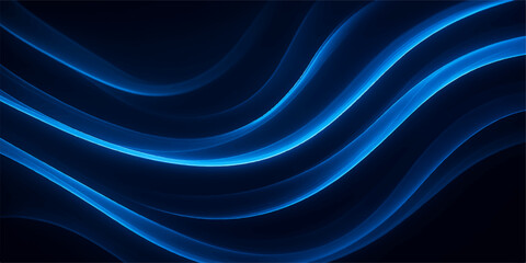 Abstract blue wave design with glowing purple lines and flowing motion creates a futuristic energy background texture