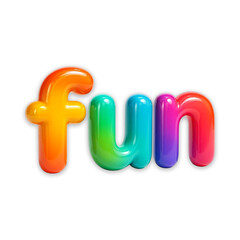 Fun 3D Balloon Text Effect PNG Isolated Design