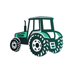 Vector Tractor Icon: Agriculture Vehicle Illustration