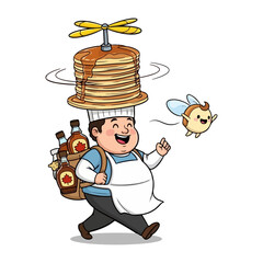 Adventurous Cartoon Chefs Embarking on Culinary Journeys