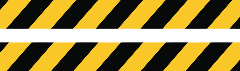 Warning Stripe Pattern A Bold Design with Diagonal Yellow and Black Lines and Central White Space