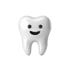 Smiling Molar Tooth Illustration on Black Background