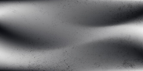 Obraz premium Black dark gray silver white wave abstract background for design. Light wave, wavy line. Ombre gradient. Noise rough grungy grain brushed metal metallic effect.eps10