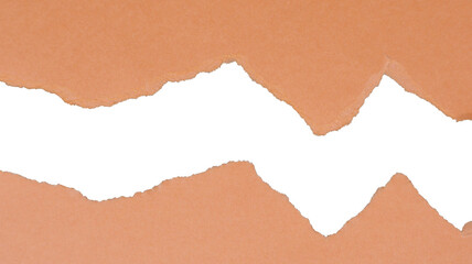 A piece of textured orange paper cut out, empty plate with copy space. Transparent center cutout. PNG.