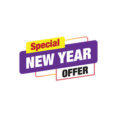 offer design, special new year offer vector design icon