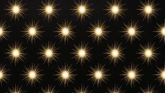 Golden shining star pattern seamless background on black luxury style