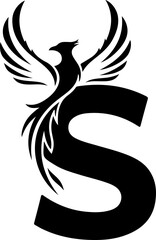 Abstract Black S design for Creative Projects and Artistic Endeavors