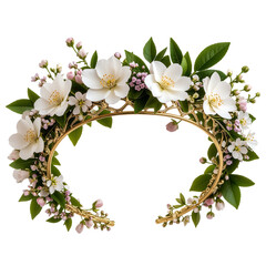 Crown floral arrangement with gold frame