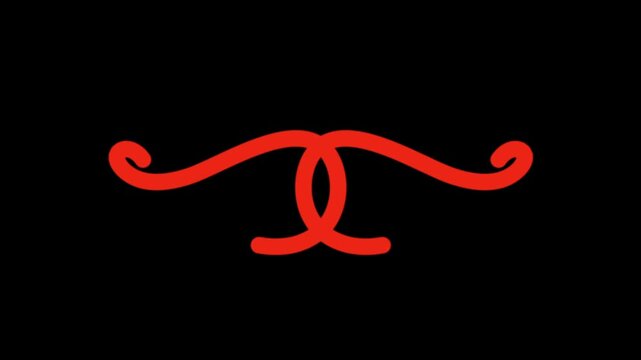 Inspiration logo design vector illustration. red ornament with curls vector illustration .Abstract illustration