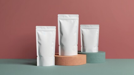 Aluminum Pouch Mockup On Table