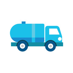 A colorful water tank truck vector art illustration