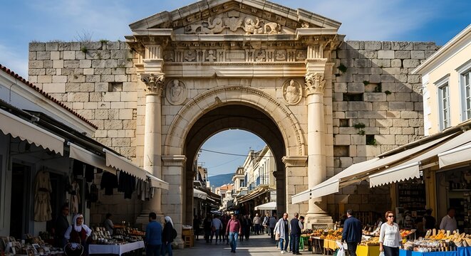 Ancient Roman Gate in Split, Croatia - A Historic Landmark.