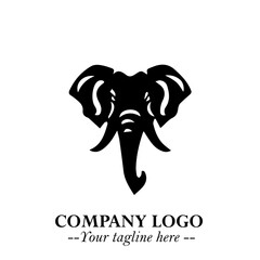 Majestic Elephant Logo Symbol with Elegant Minimalist Design and Powerful Modern Style