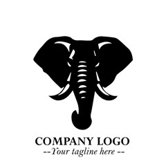Majestic Elephant Logo Symbol with Elegant Minimalist Design and Powerful Modern Style
