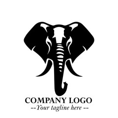 Majestic Elephant Logo Symbol with Elegant Minimalist Design and Powerful Modern Style