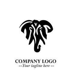Majestic Elephant Logo Symbol with Elegant Minimalist Design and Powerful Modern Style