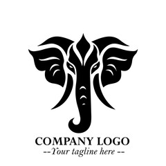 Majestic Elephant Logo Symbol with Elegant Minimalist Design and Powerful Modern Style