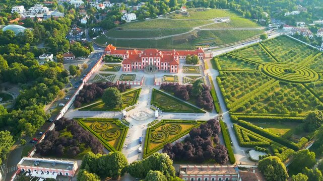 Experience the stunning sunrise at Troja Chateau in Prague.
