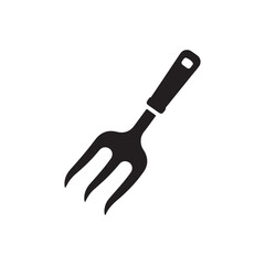 Hand cultivator silhouette icon vector illustration