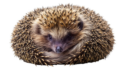 hedgehog on white background