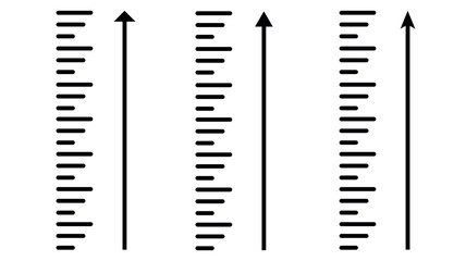 Adjustable height icon collection. Line vector sign, symbol for web and mobile. row height icon. Social distance measure flat sign design. Distance dimension symbol pictogram.