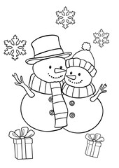 Christmas Printable Colouring  worksheet for hobby and kindergarten 