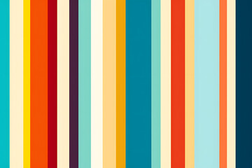 Stripes vertical pattern in retro colors