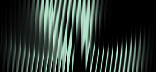 Abstract vertical dark wave lines pattern mint green glow texture design