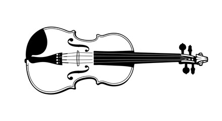 Obraz premium Violin, a stringed musical instrument element