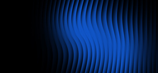 Abstract vibrant blue wavy vertical lines digital illustration background graphic