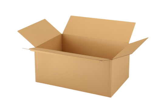 Sleek open green gift box with white ribbon on transparent background