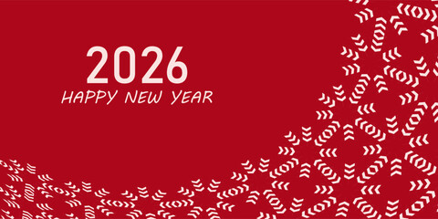 Christmas horizontal background with classic winter sweater design. Nordic knitted pattern with snowflakes and borders. Vector illustration.