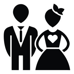 couple gift love silhouette Valentine’s Day vector icon