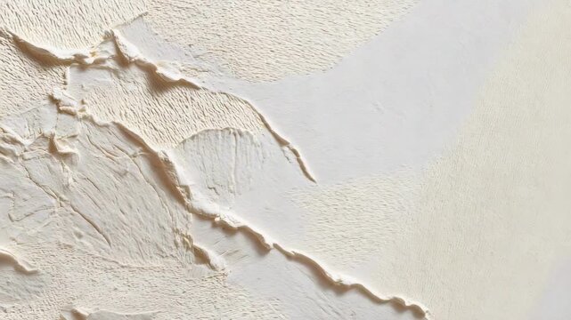 Close-up of a textured plaster wall with peeling, cracked surfaces.