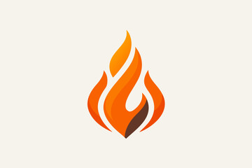 flame symbol icon single abstract fire decorative element