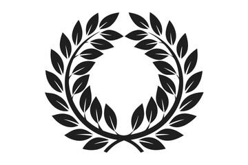 Leafy wreath icon circular shape perfect for festive ornament